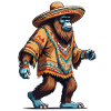Mexican Bigfoot Sasquatch Sombrero