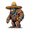 Mexican Bigfoot Sasquatch Sombrero