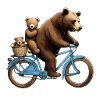 Ours oursons vélo