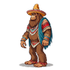 Mexican Bigfoot Sasquatch With Sombrero