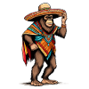 Mexican Bigfoot Sasquatch Sombrero