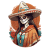 Iconic Sugar Skull Mexican Holiday