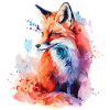 Aquarell Fuchs, Fuchs