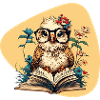 Eule mit Buch