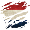 Pays-Bas - Drapeau national, rayures, fissures