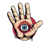 Hand with eye: Watch out!