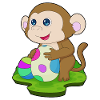 Affe Ostern Ostereier