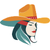 Girl with cowboy hat
