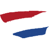 Netherlands Flag - Brush Strokes