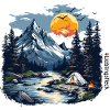 Tent Men Mountains