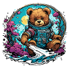 Astronaut / Space / Animal / Bear / Spaceship