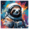 Astronaut / Space / Animal / Sloth / Spaceship