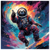 Astronaut / Space / Animal / Sloth / Spaceship