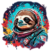 Astronaut / Space / Animal / Sloth / Spaceship