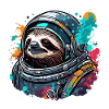 Astronaut / Space / Animal / Sloth / Spaceship