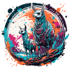 Astronaut / Space / Space / Spaceship / Llama
