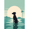dog by the water
