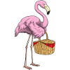 Flamingo Picnic Basket