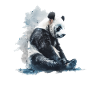 Panda Bear Aquarelles Panda japonais