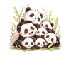 Famille d’ours panda Panda japonais