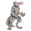 Loup-garou Halloween chewing-gum