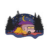 Retro Sun Night Telt Camper Campingvogn Camping