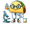 Funny Taco Scientist With Microscope