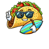 Surfender Taco Mit Sonnenbrille