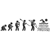 Evolution Natation Noir Grunge