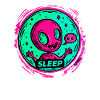 Little happy alien, sleeping