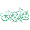 Green word make graffiti