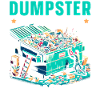 Dumpster lover picking garbage,