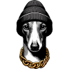 Greyhound dog cool gold chain gift