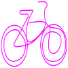 LINE ART BICYCLE PINK MINIMALISM
