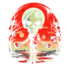 Skull Skeleton with Cups