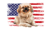 Pekingese American flag
