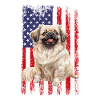 Pekingese American flag