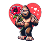 Bigfoot with Flower - Spring Love