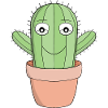 A cute smiling cactus