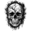 Dark Skull with Spots