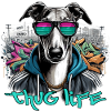 Greyhound Gangster Life Graffiti Gift