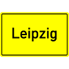 Town sign Leipzig