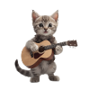Cat Kitten Guitar