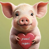 proud vegan pig