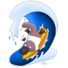 Surfing platypus