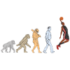 Evolution Basketball Player Grunge