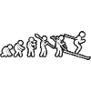Evolution Ski Blanc Grunge