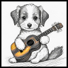 Ukulele puppy