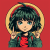 Anime Yeux Verts Fille