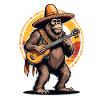 Bigfoot Mexican Mariachi Guitarist Fiesta